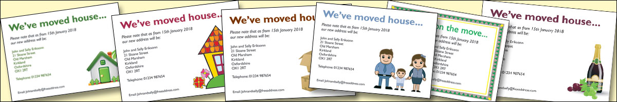 Change of address cards- Moving House? Let everyone know with our change of address cards