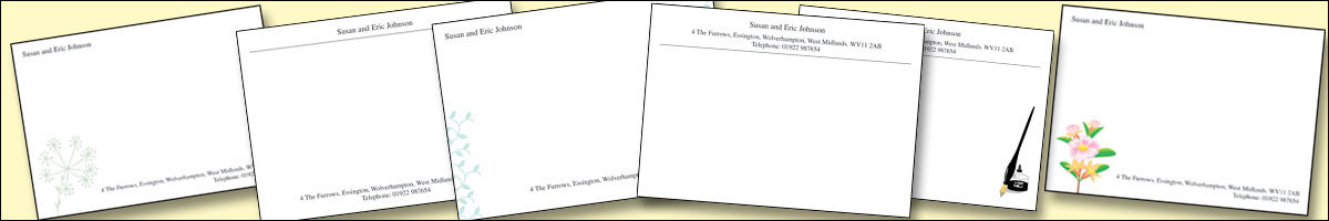 Printed Correspondence cards - keep in touch with everyone with inexpensive correspondence cards