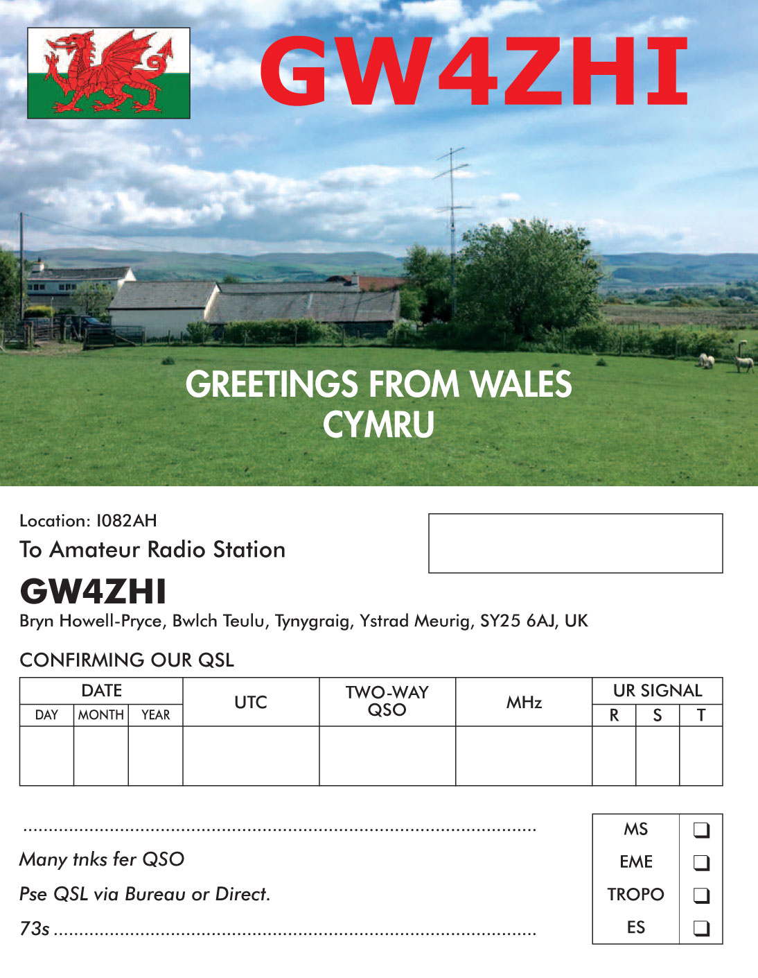 Radio Amateur QSL Card Printers UK Examples Of Printed QSL Cards