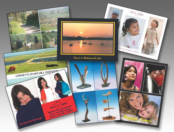 Full Colour Printed Postcards printed from your own images or artwork