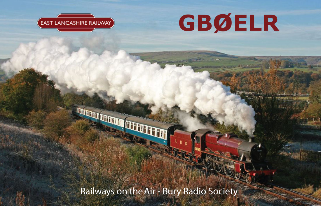 Example railway QSL card - QSL card design ideas - railway QSL card sample