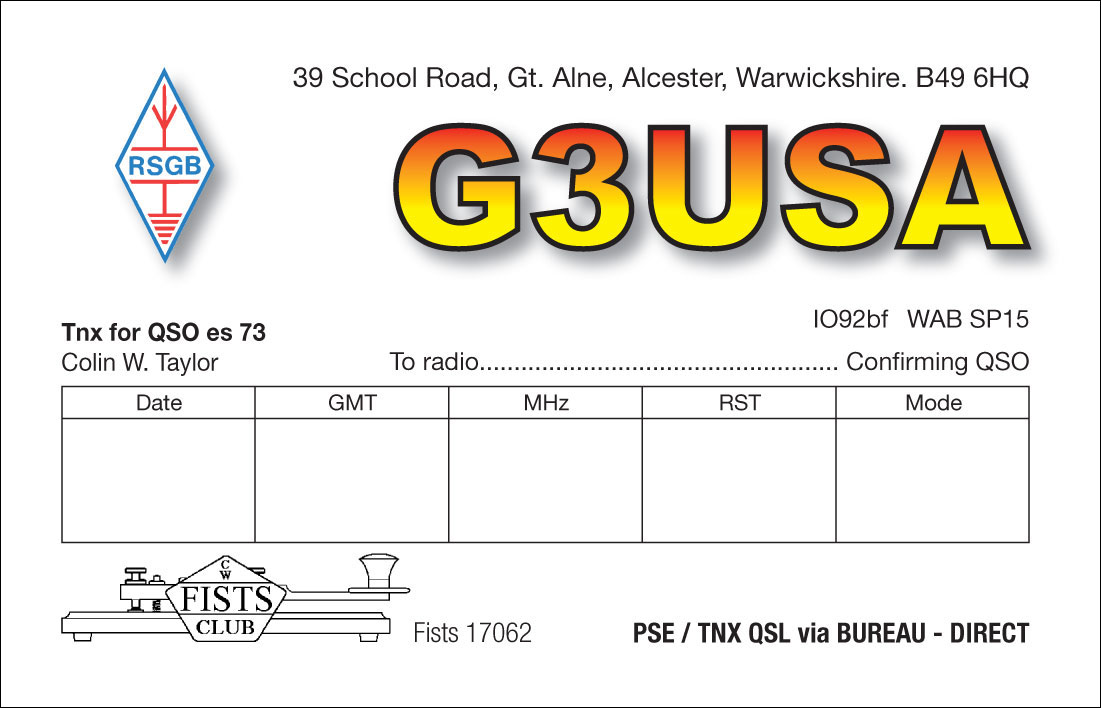 Radio Amateur Qsl Card Printers Uk Examples Of Printed Qsl Cards
